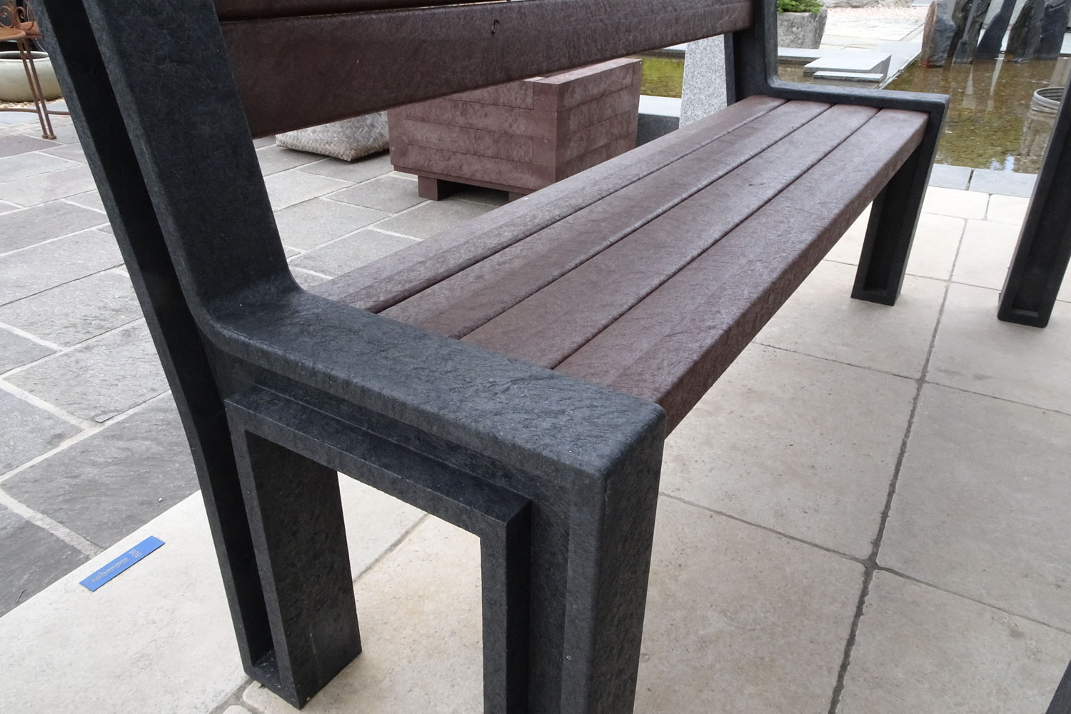 Recycled Kunststoff Bank Hyde Park mit Lehne