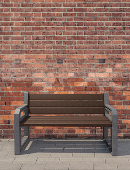 Recycled Kunststoff  Bank Seniorenbank Tarlo mit Lehn